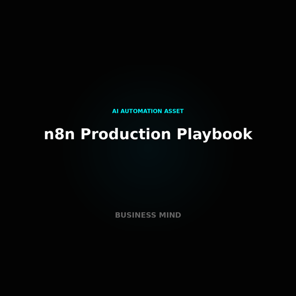 n8n Production Playbook